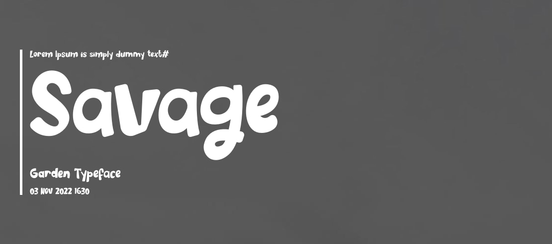 Savage Garden Font Family