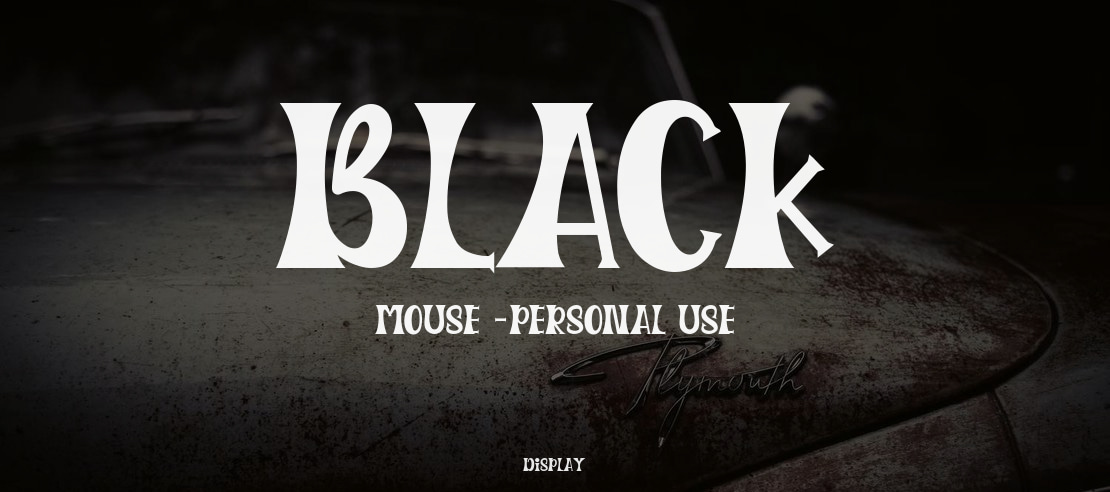 Black Mouse -Personal Use Font
