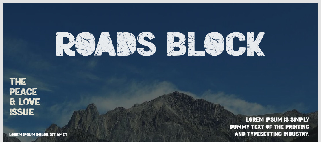 Roads Block Font