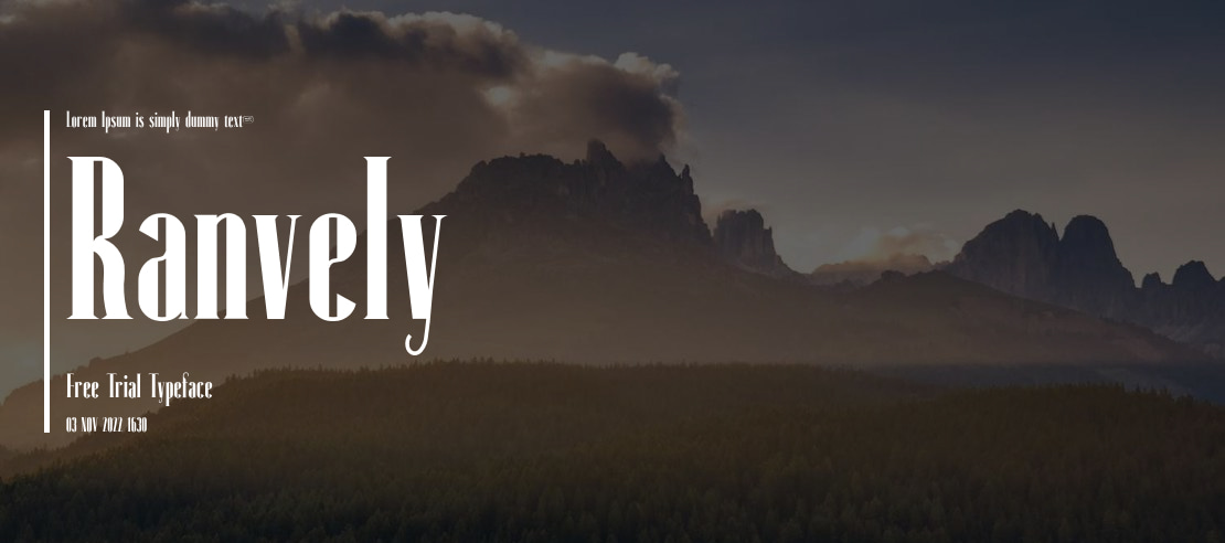 Ranvely Free Trial Font