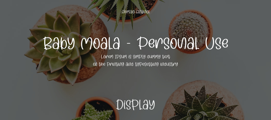 Baby Moala - Personal Use Font
