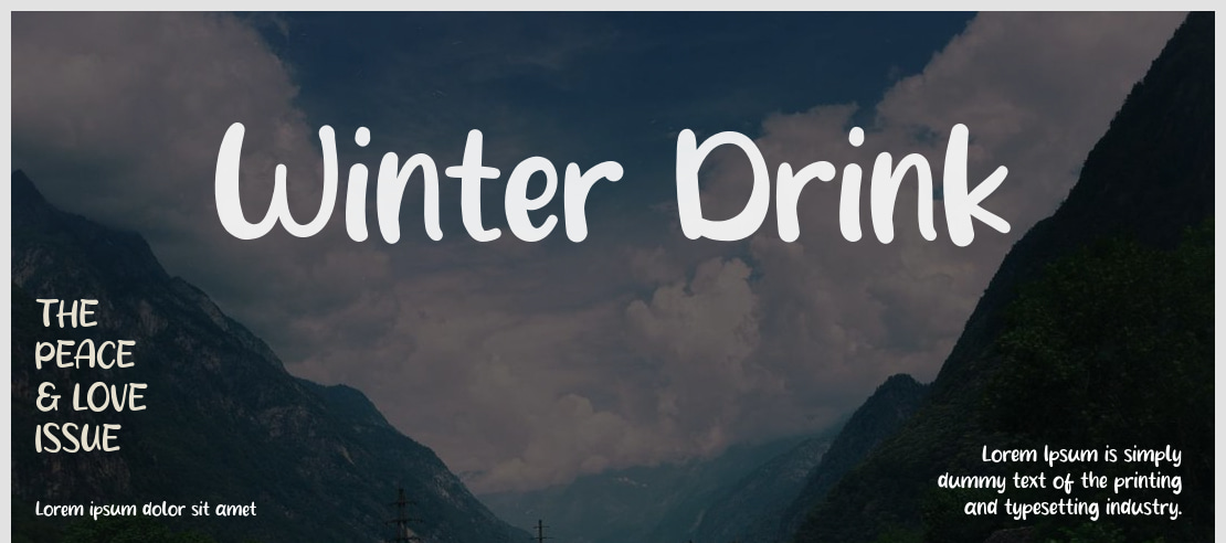 Winter Drink Font