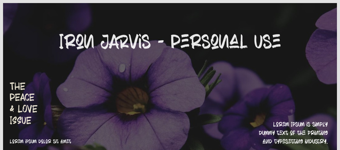 Iron Jarvis - Personal Use Font