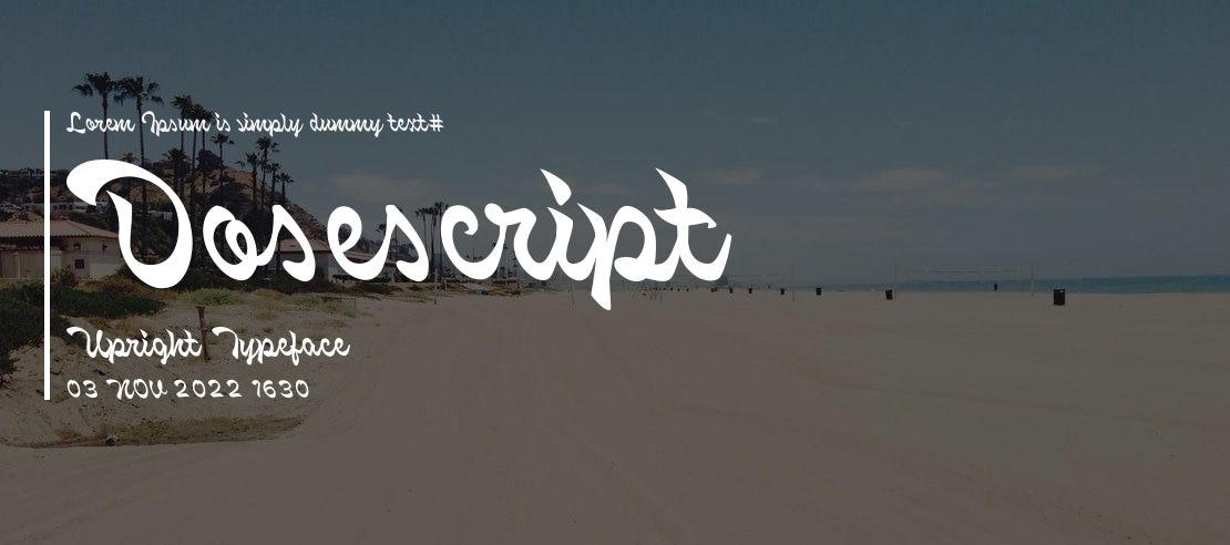 Dosescript Upright Font