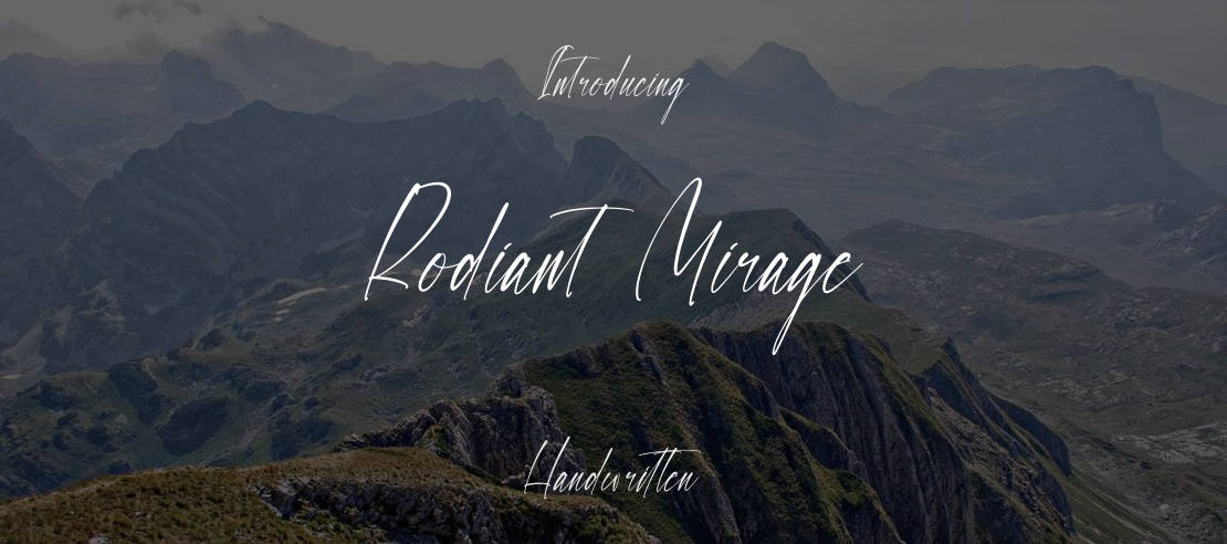 Rodiant Mirage Font