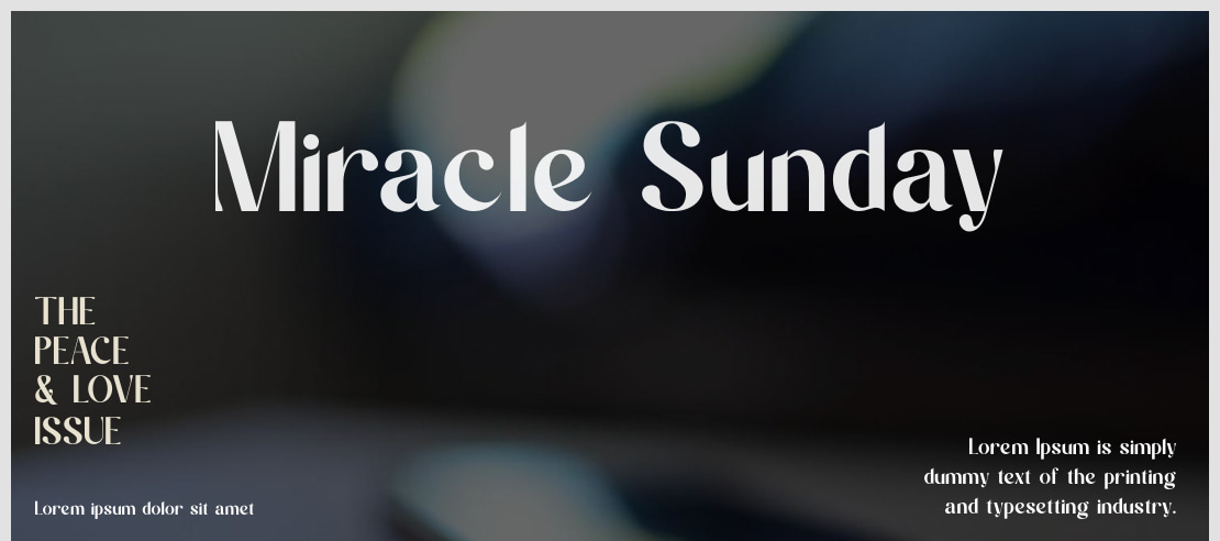 Miracle Sunday Font