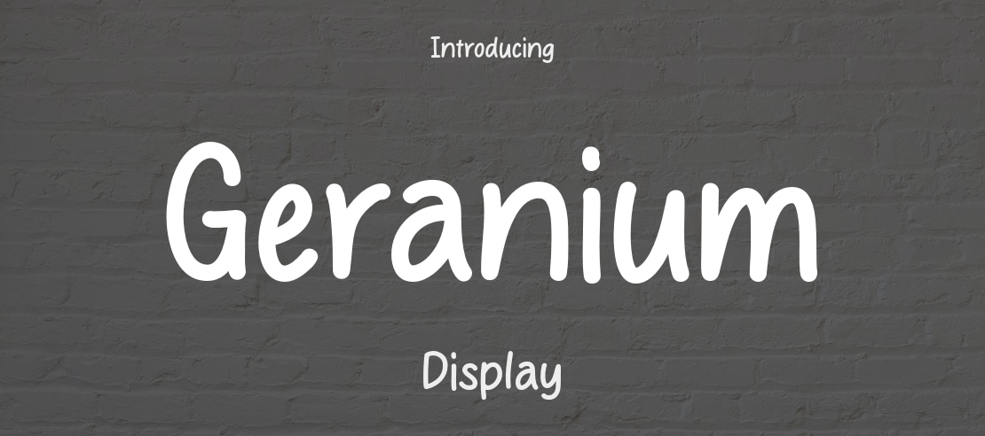 Geranium Font