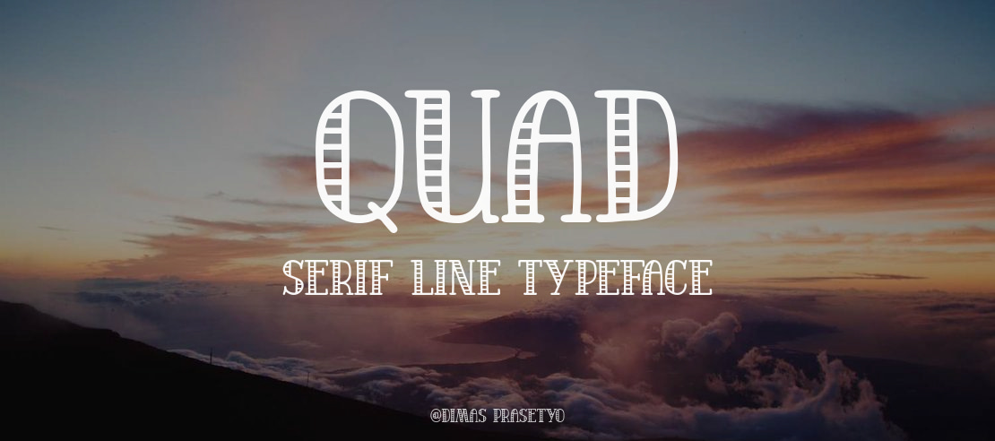 Quad Serif Line Font