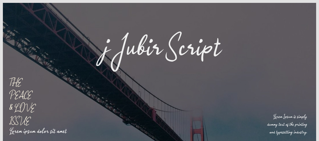 j Jubir Script Font