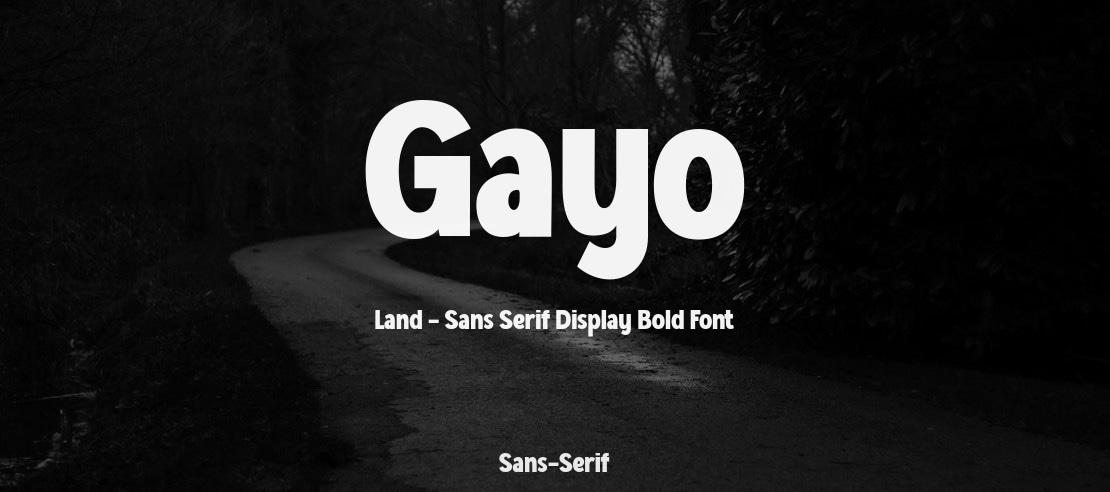 Gayo Land - Sans Serif Display Bold Font