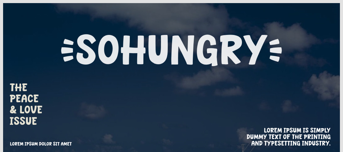 Sohungry Font