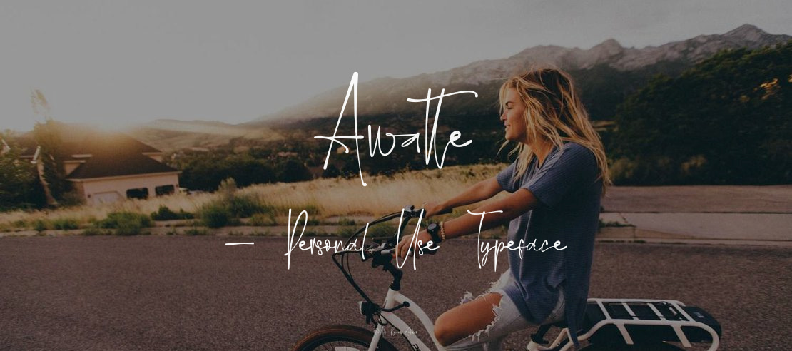 Awatte - Personal Use Font