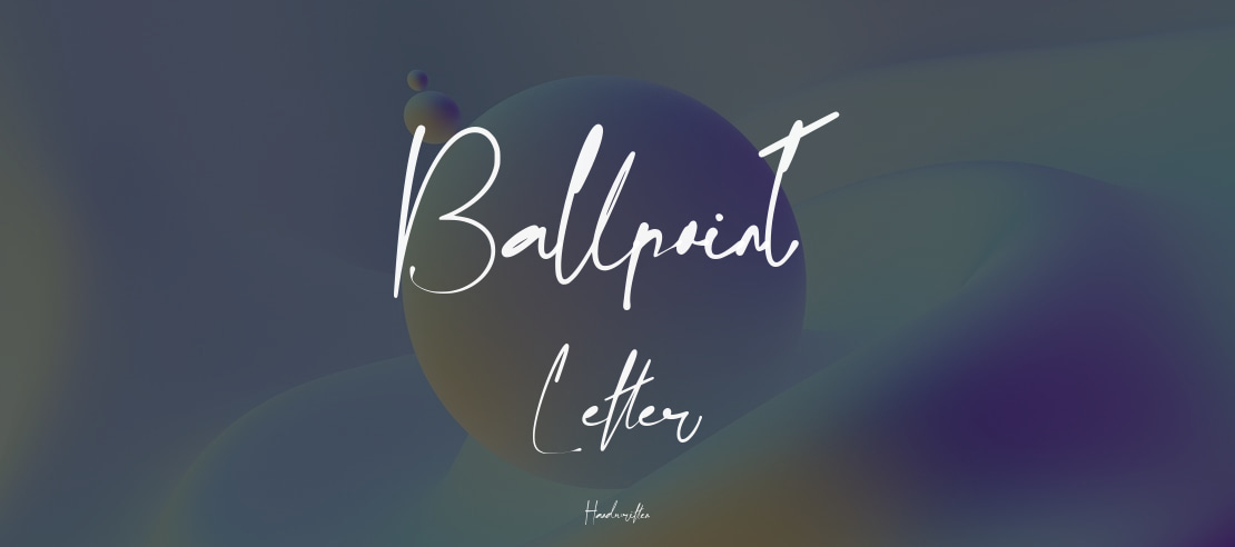 Ballpoint Letter Font