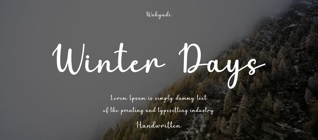 Winter Days Font