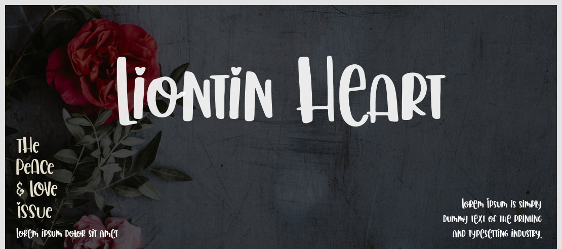 Liontin Heart Font