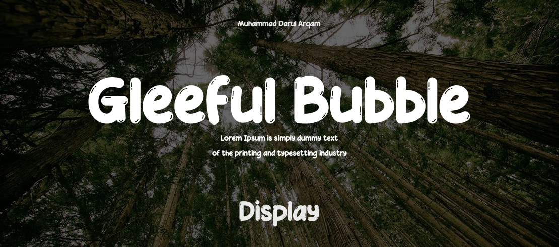 Gleeful Bubble Font