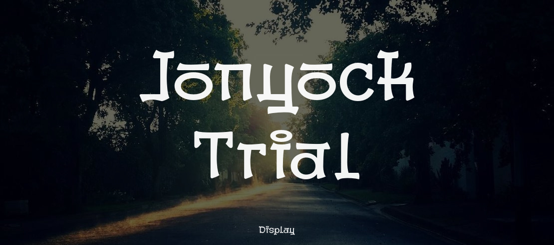 Jonyock Trial Font