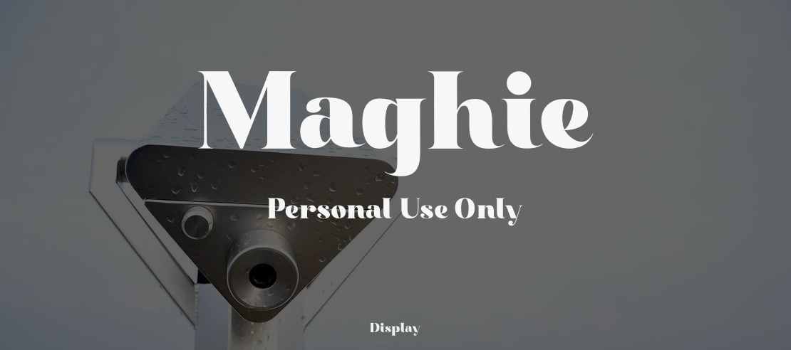 Maghie Personal Use Only Font