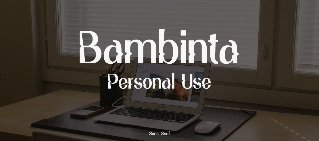 Bambinta Personal Use Font