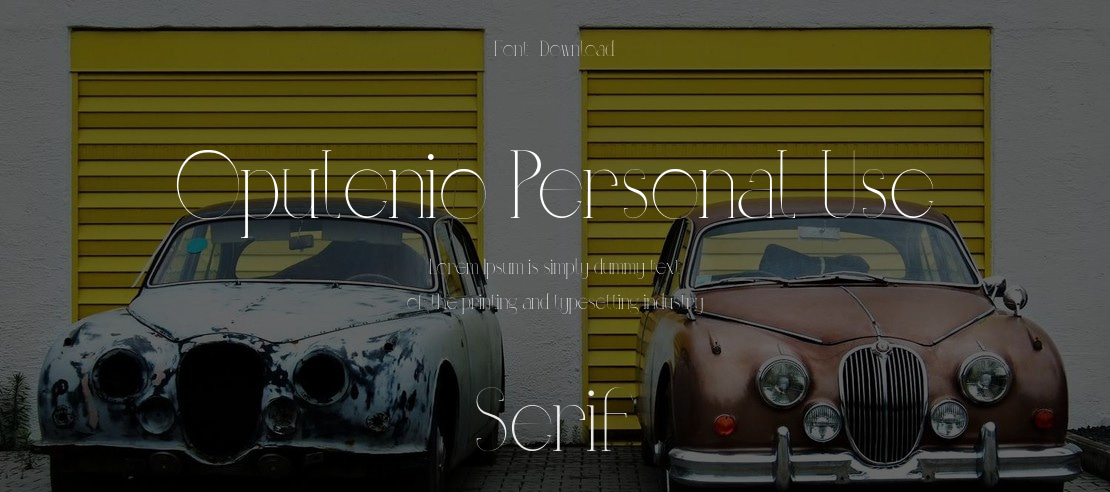 Opulenio Personal Use Font