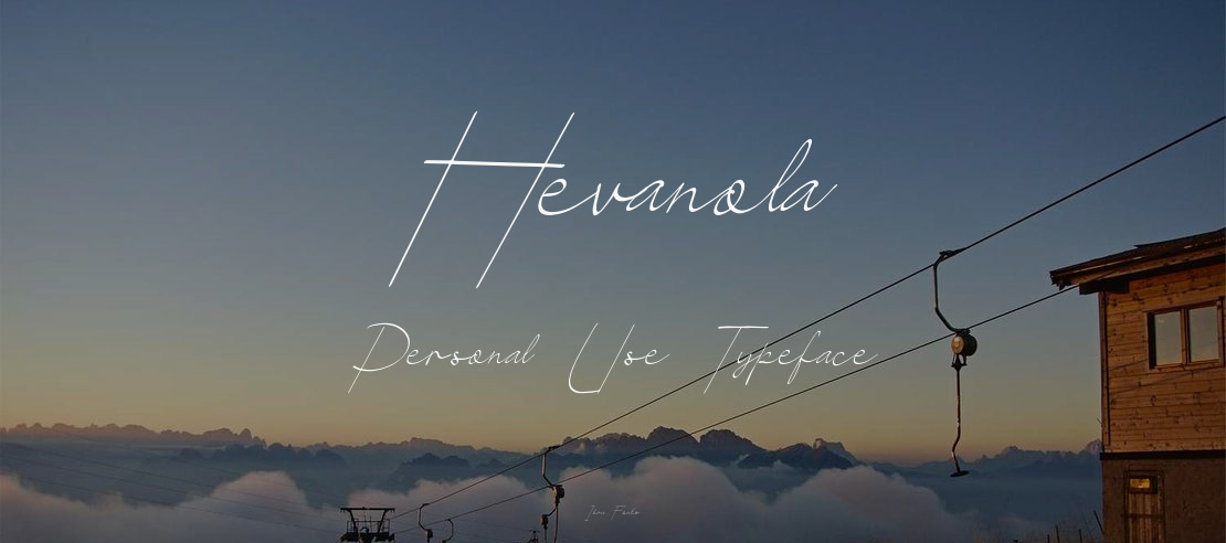 Hevanola Personal Use Font