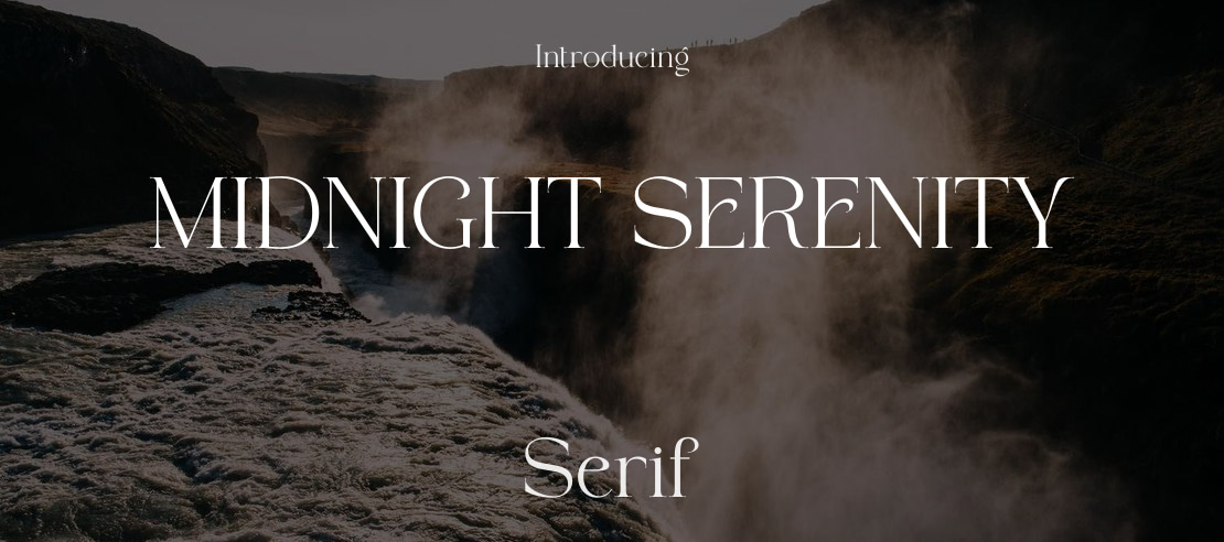 MIDNIGHT SERENITY Font Family