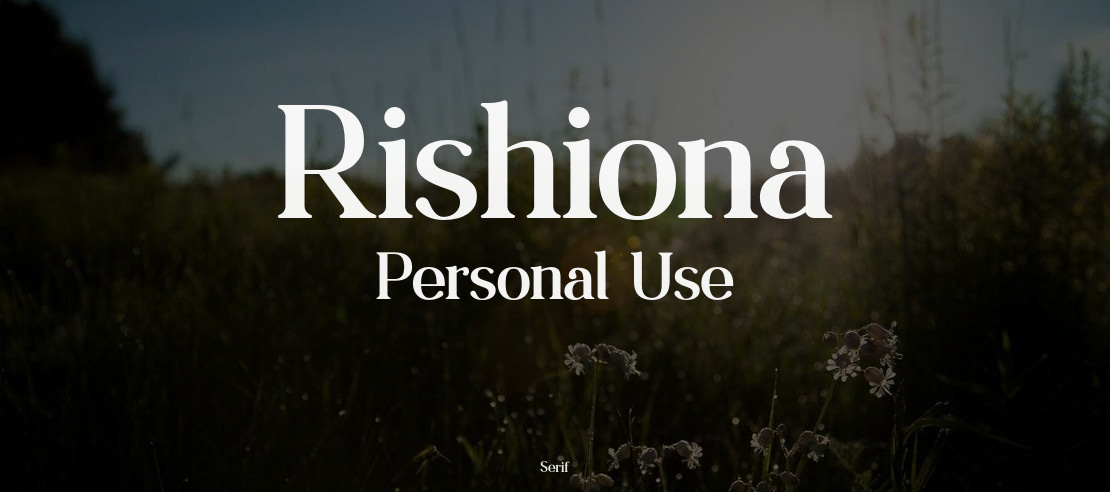 Rishiona Personal Use Font