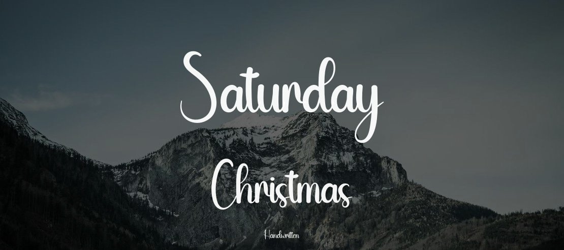 Saturday Christmas Font