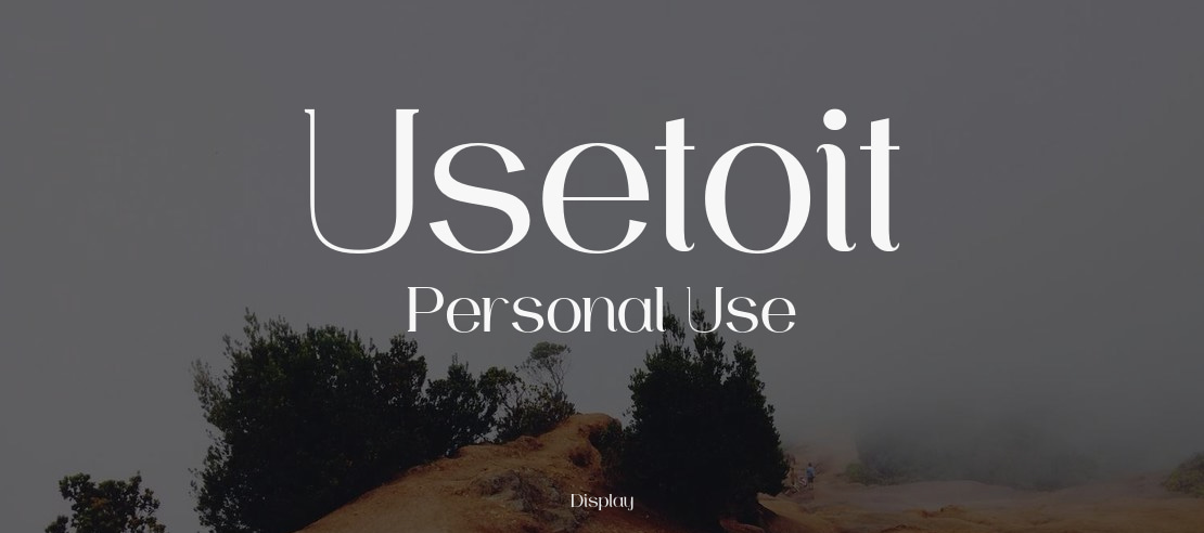 Usetoit Personal Use Font