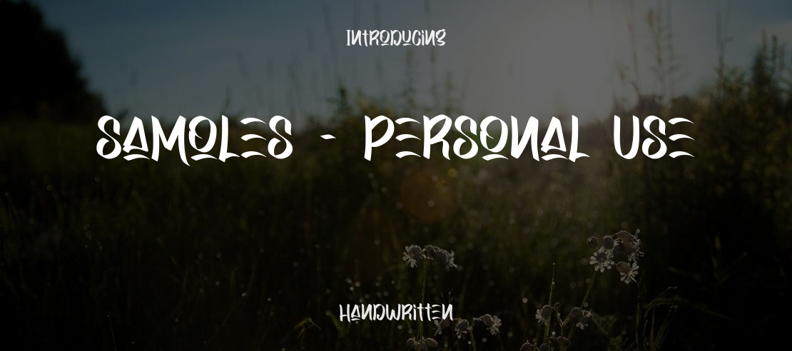 Samoles - Personal Use Font