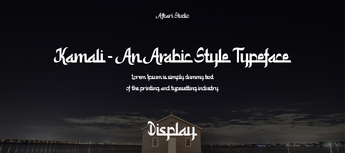Kamali - An Arabic Style Typeface Font