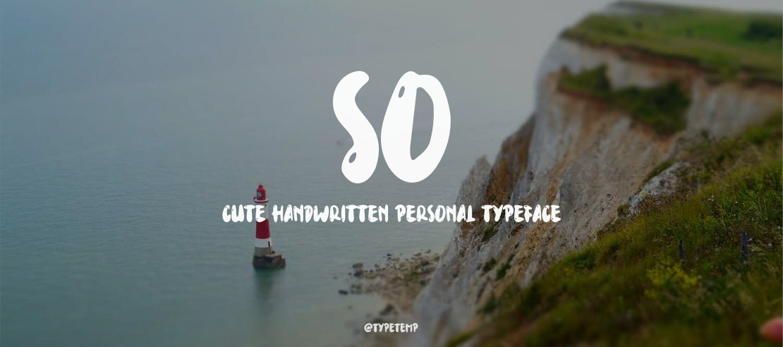 So Cute Handwritten Personal Font