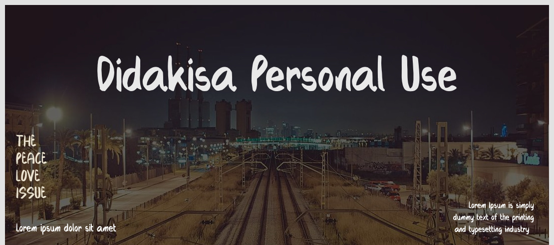 Didakisa Personal Use Font