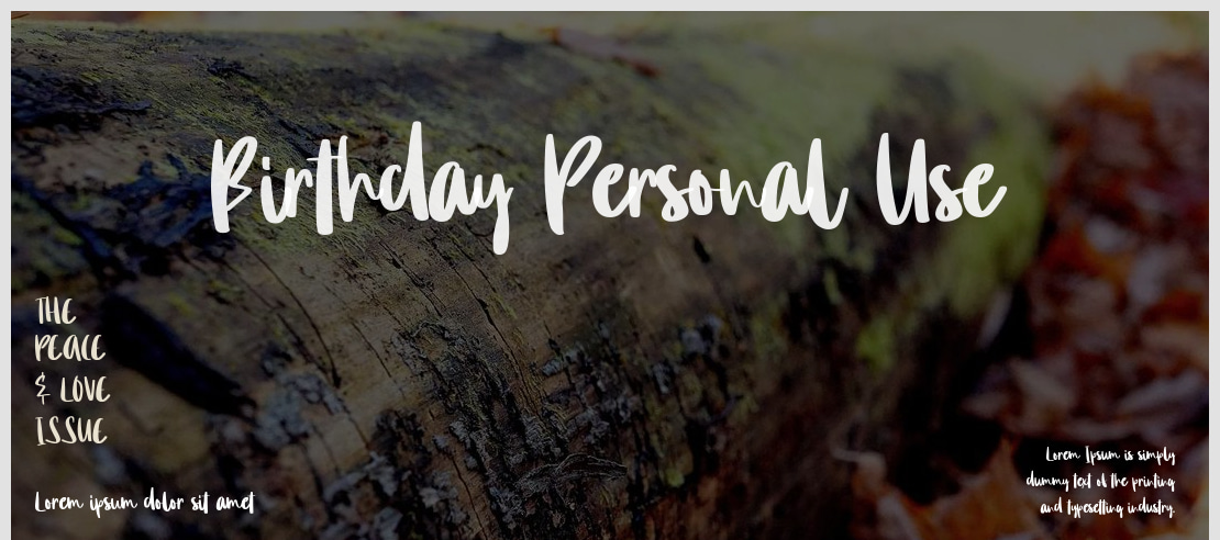 Birthday Personal Use Font