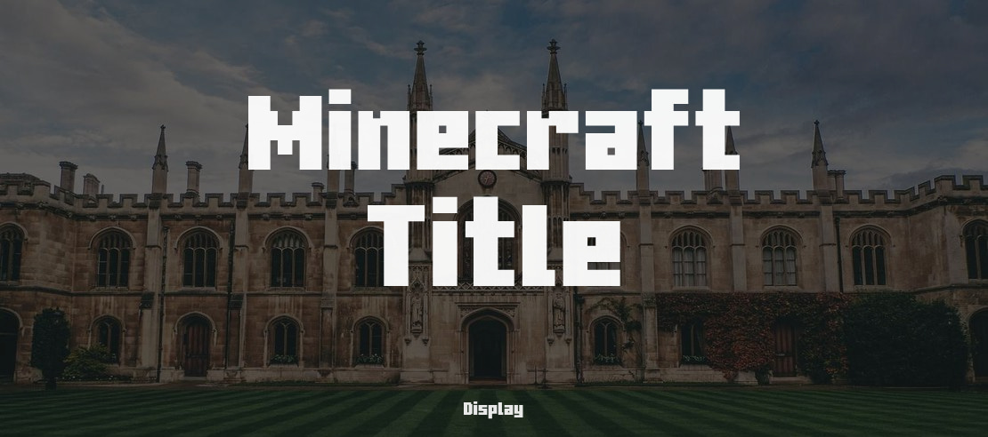 Minecraft Title Font
