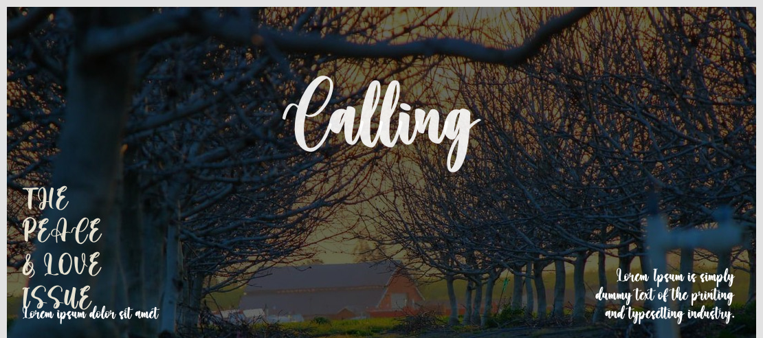 Calling Font