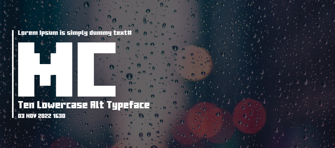 MC Ten Lowercase Alt Font