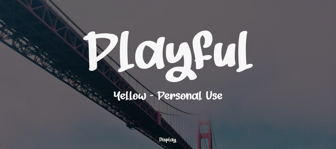 Playful Yellow - Personal Use Font