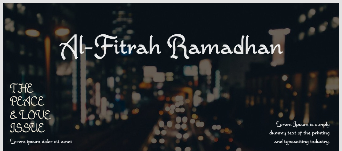 Al-Fitrah Ramadhan Font