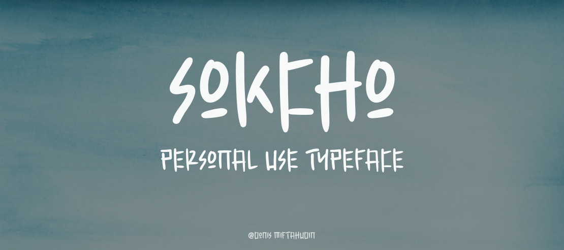 Sokcho Personal Use Font