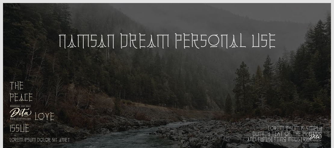 Namsan Dream Personal Use Font