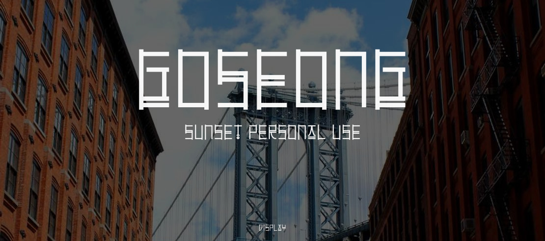 Goseong Sunset Personal Use Font