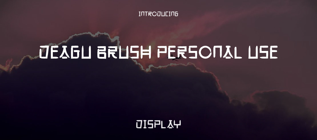 Deagu Brush Personal Use Font