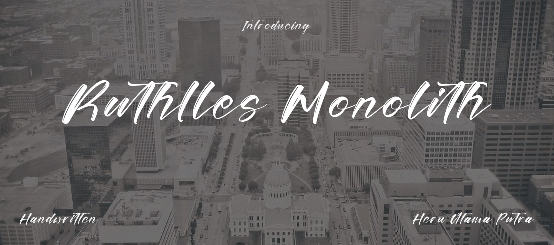 Ruthlles Monolith Font