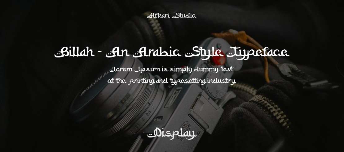 Billah - An Arabic Style Typeface Font