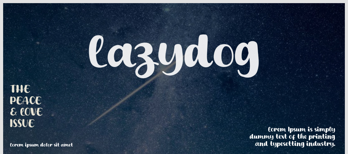 Lazydog Font