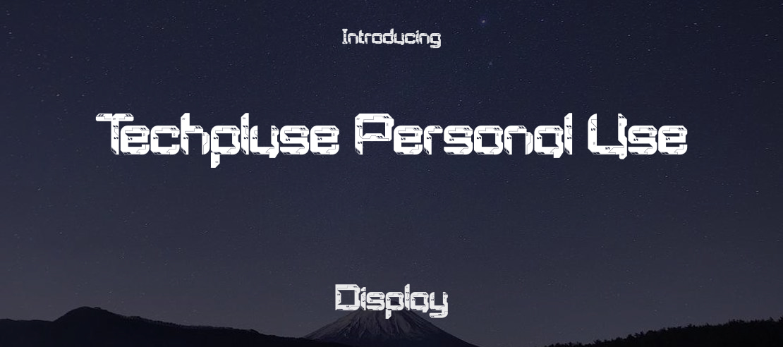 Techpluse Personal Use Font