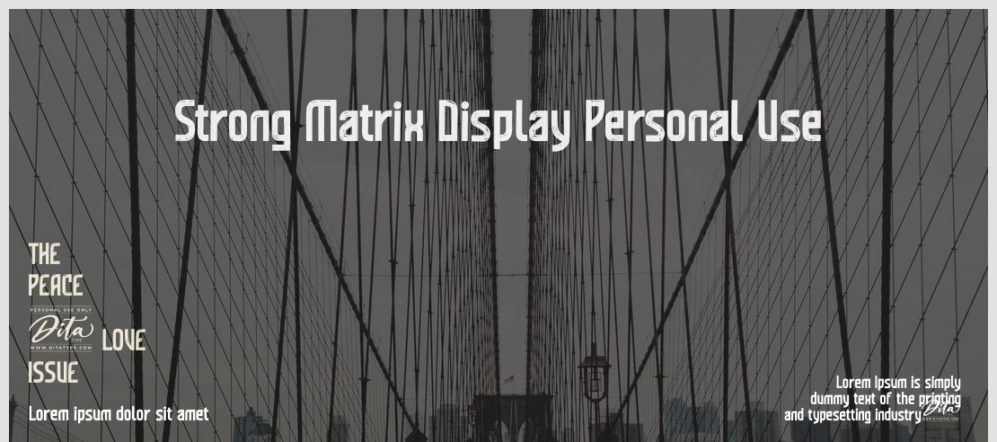 Strong Matrix Display Personal Use Font