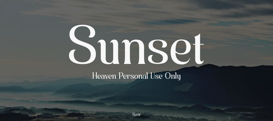 Sunset Heaven Personal Use Only Font