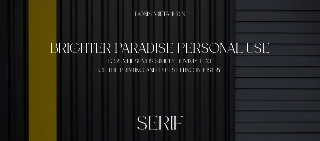 Brighter Paradise Personal Use Font
